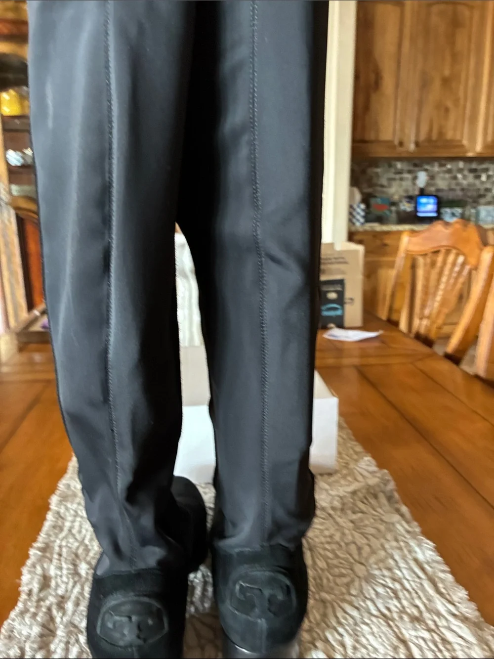 Tory Burch Black Over-the-Knee Suede Boots